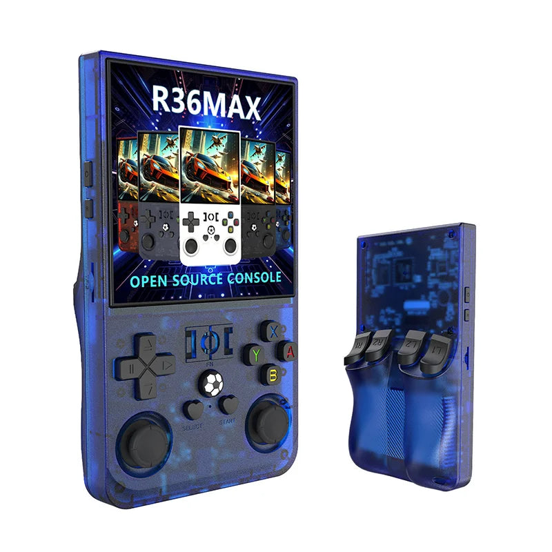 R36 Max handheld console shell and display detail