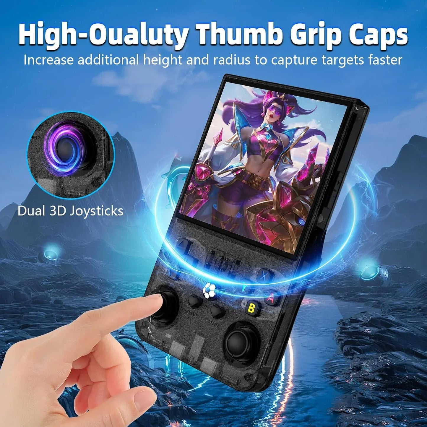 R36 Max thumb grip and control detail
