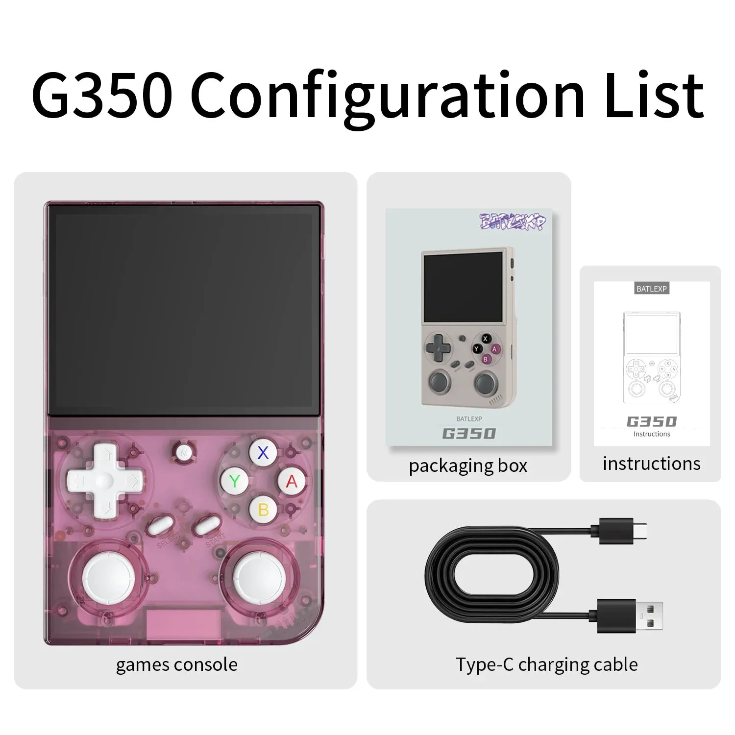 G350 Retro Handheld Console - Best 3.5-inch IPS Pick