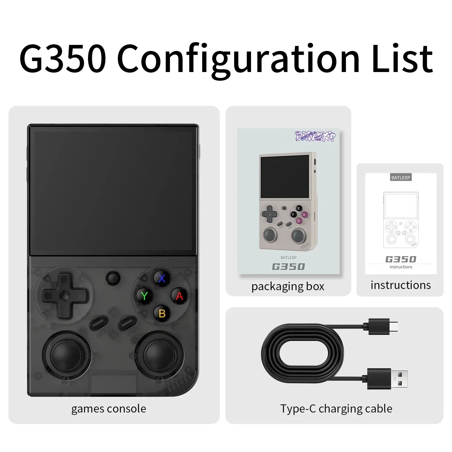 G350 Retro Handheld Console - Best 3.5-inch IPS Pick