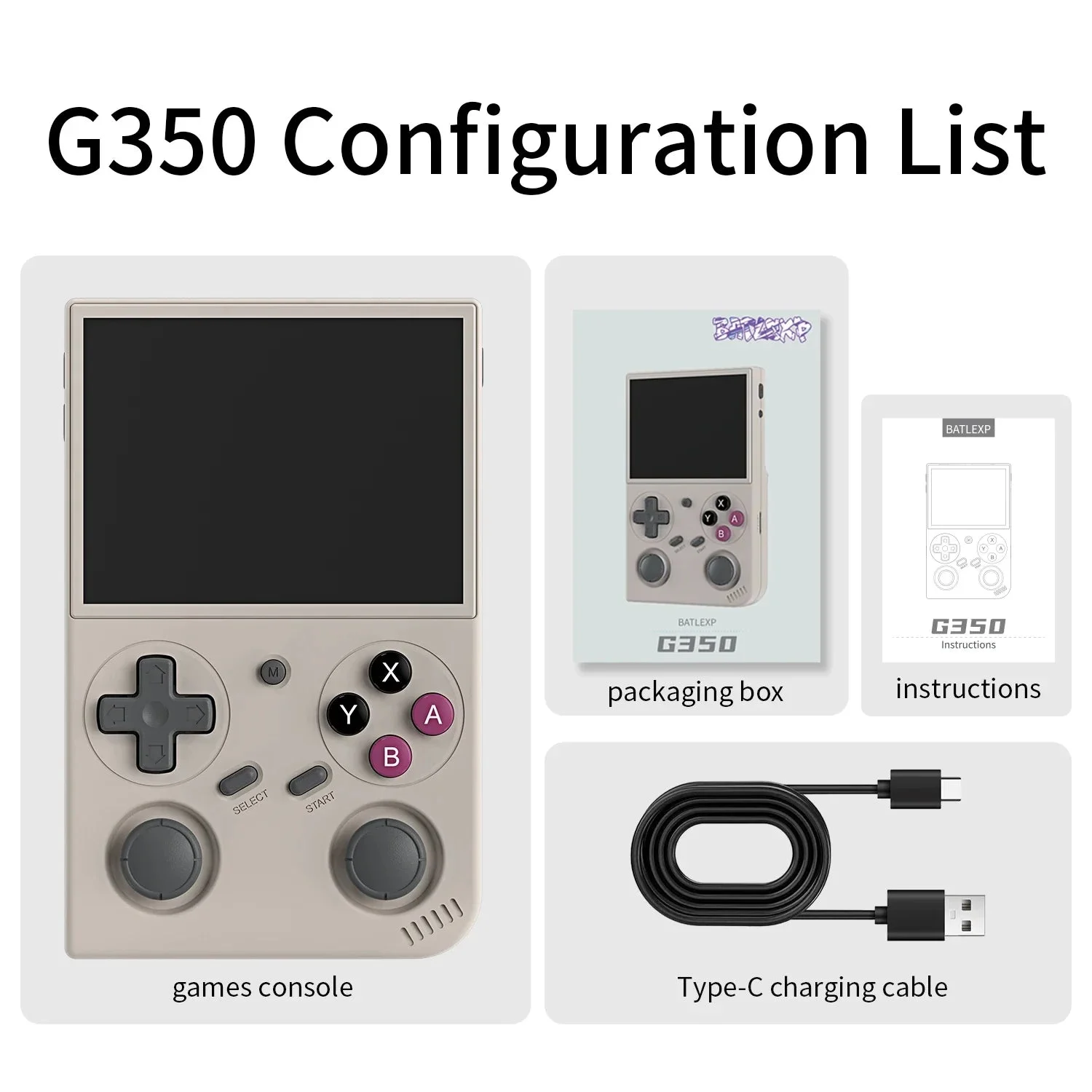 G350 Retro Handheld Console - Best 3.5-inch IPS Pick